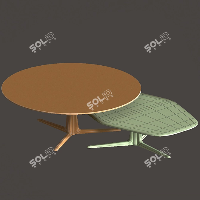 Flexform Sveva Tables: Stylish and Functional 3D model image 3