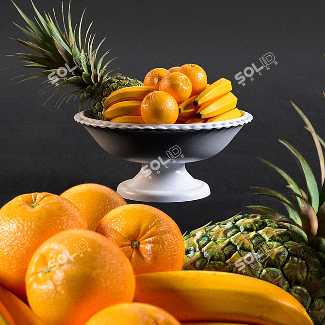 Fresh and Juicy Fruits 3D model image 1