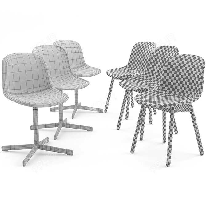 Sleek and Stylish NEU Chairs 3D model image 3
