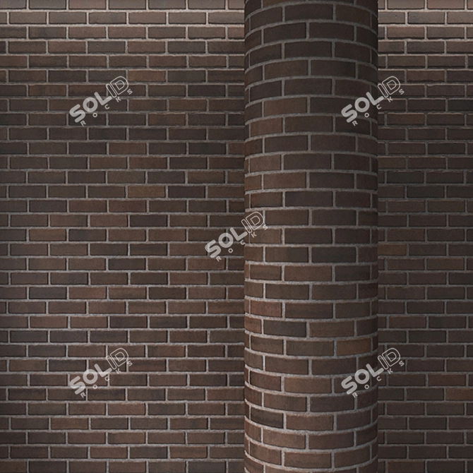 Brickwork: Versatile 5x5m Wall Design 3D model image 1