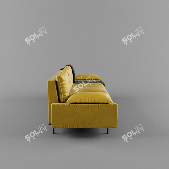 Vintage Retro Sofa by HK LIVING 3D model image 3