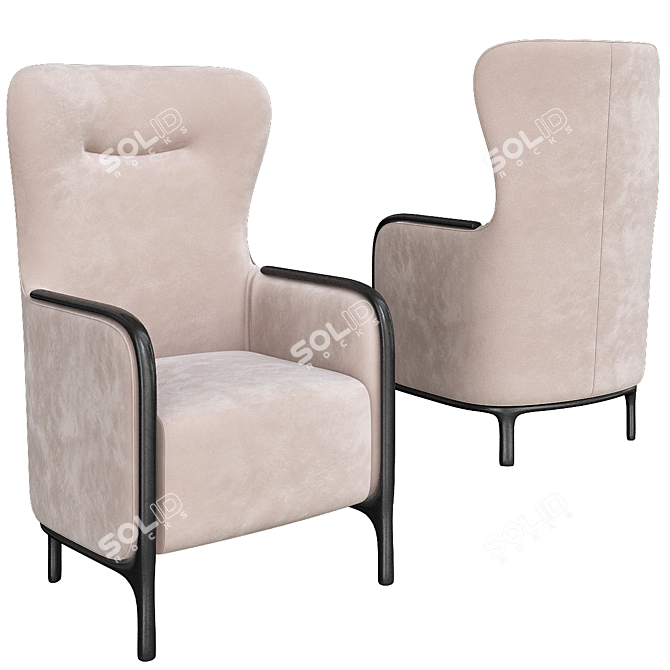 Elegant PIAVAL Cameo Sofa 3D model image 1