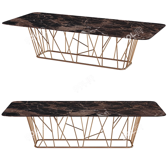 Elegant Marelli-Italia Twig Table 3D model image 1