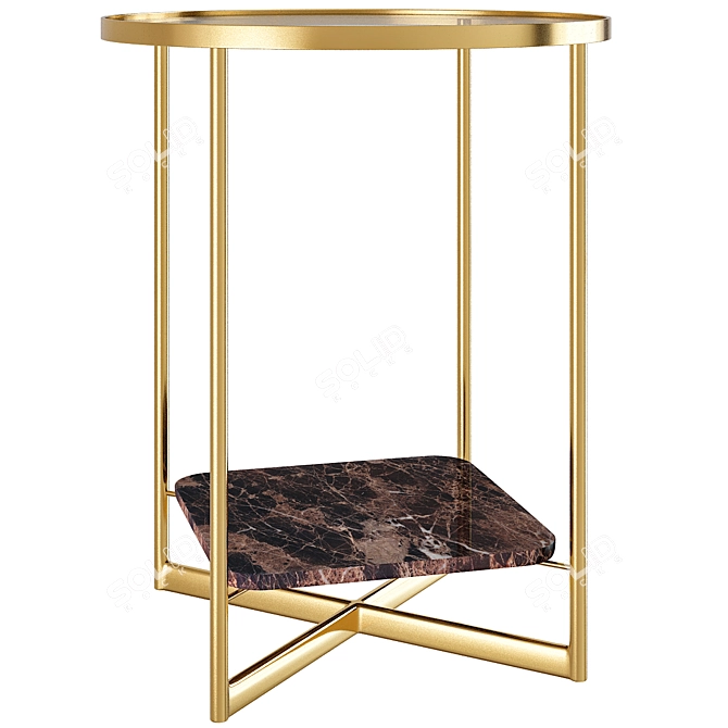 Sleek Small Mohana Table 3D model image 1