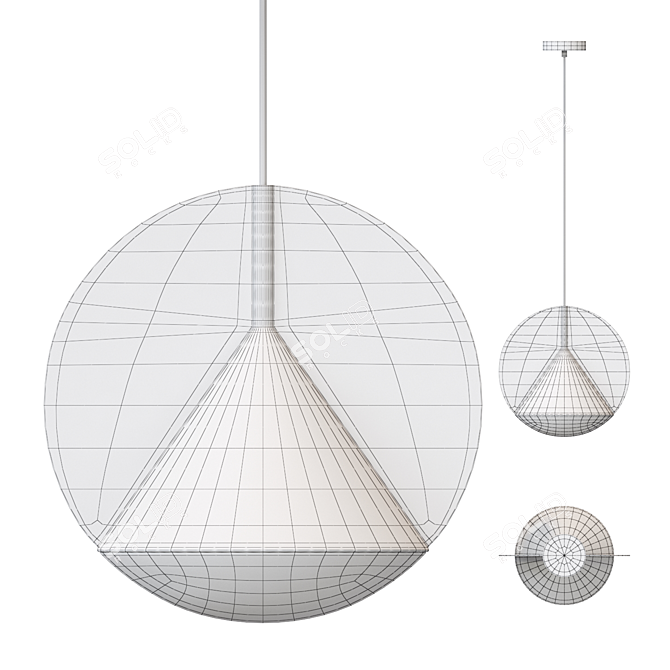 Scandinavian Style Pendant Lamp-FLECKS 3D model image 2