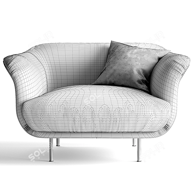 Alberta Armchair: A Stylish Creation by Yonoh Creative Studio 3D model image 3