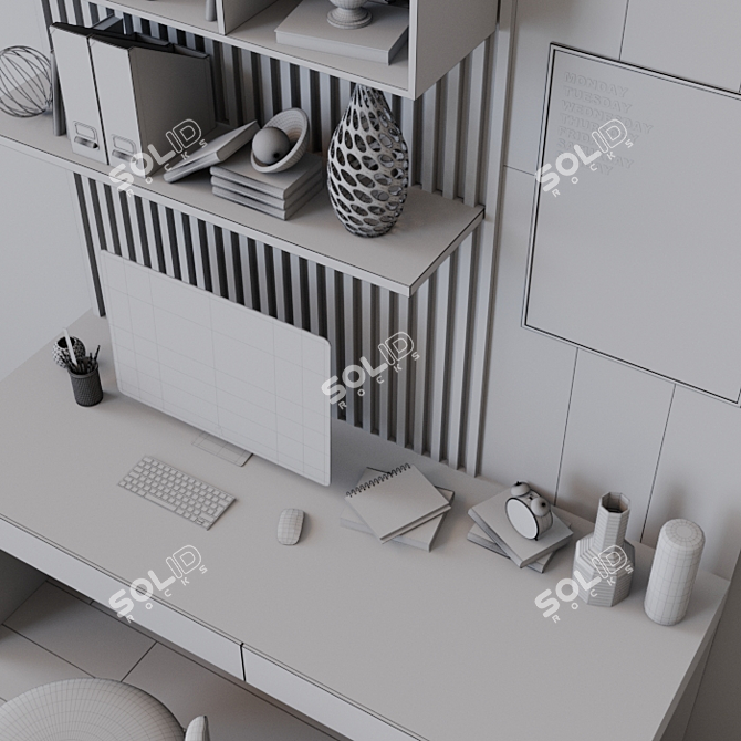 Ergo16 Office Workstation 3D model image 3