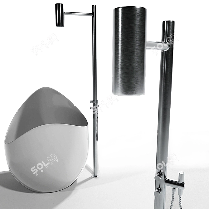 Luxury Lunetta Bath: Antonio Lupi 3D model image 2