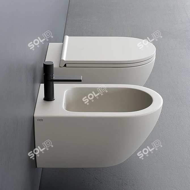 Cielo Enjoy Wall-Hung WC: Stylish & Functional 3D model image 2