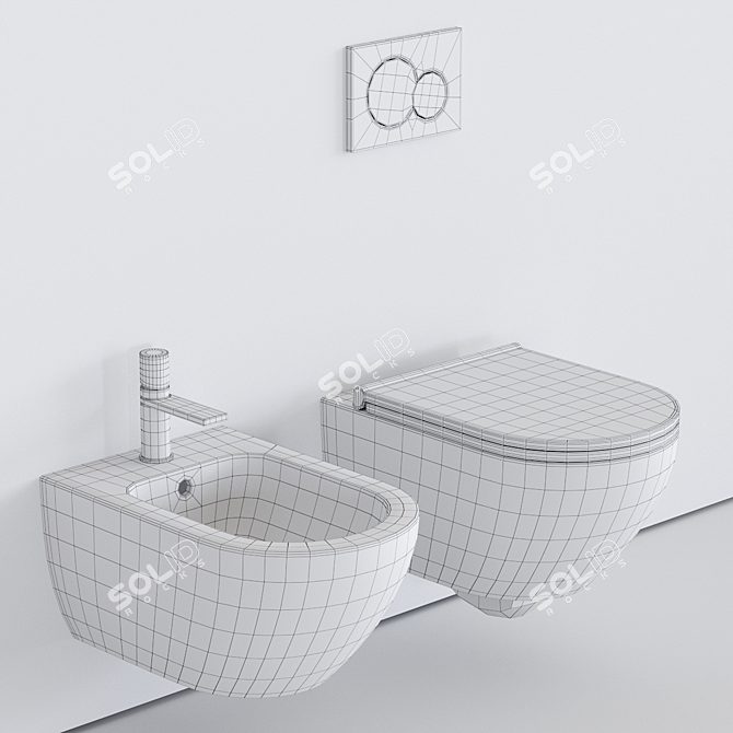 Cielo Enjoy Wall-Hung WC: Stylish & Functional 3D model image 3