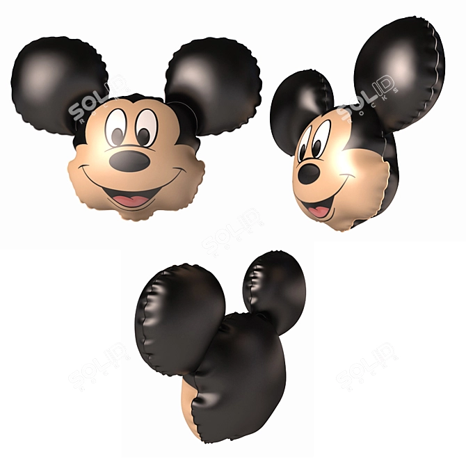 3D Mickey Balloon for Birthday Party 3D model image 1