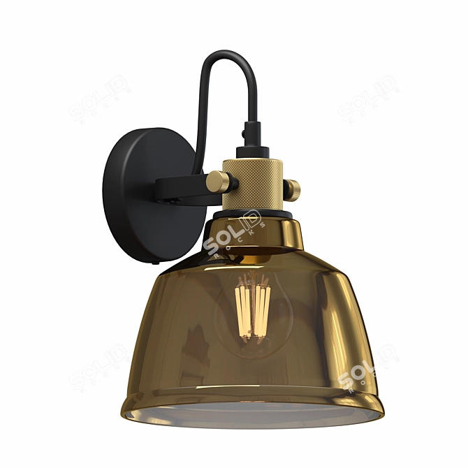 Amalfi Metal and Glass Pendant Light 3D model image 1