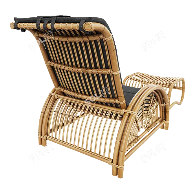 Paris Chair and Foot Stool: Nature-inspired Collection 3D model image 2