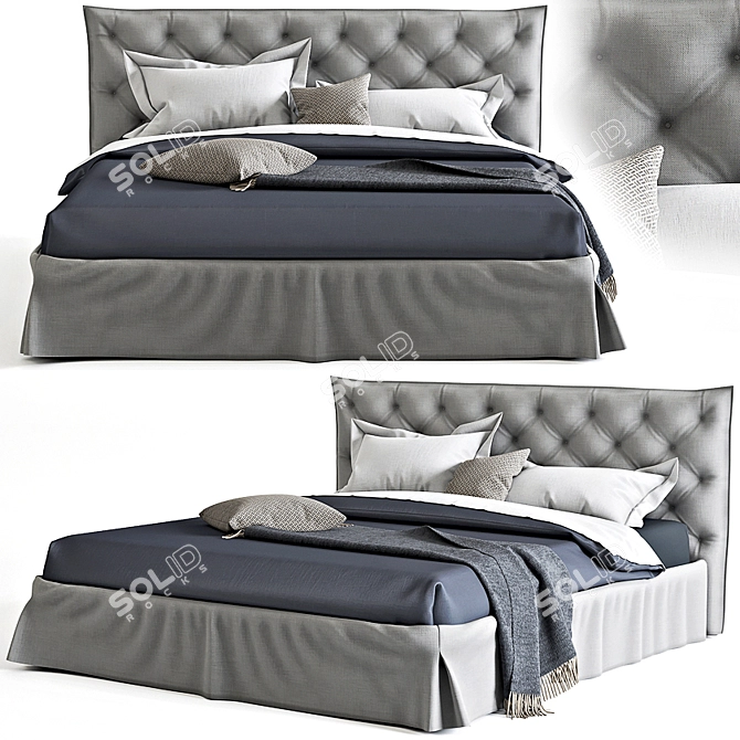 Fanker 160x200 cm Bed Set 3D model image 1