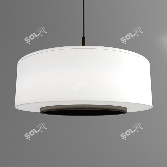 Nance 3-Light Drum Pendant: Stylish Illumination for any Space 3D model image 1