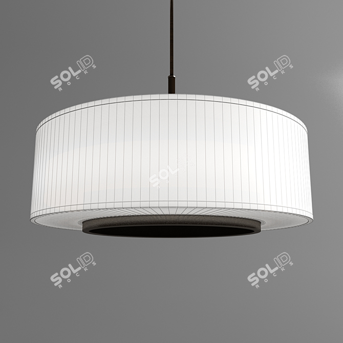 Nance 3-Light Drum Pendant: Stylish Illumination for any Space 3D model image 2