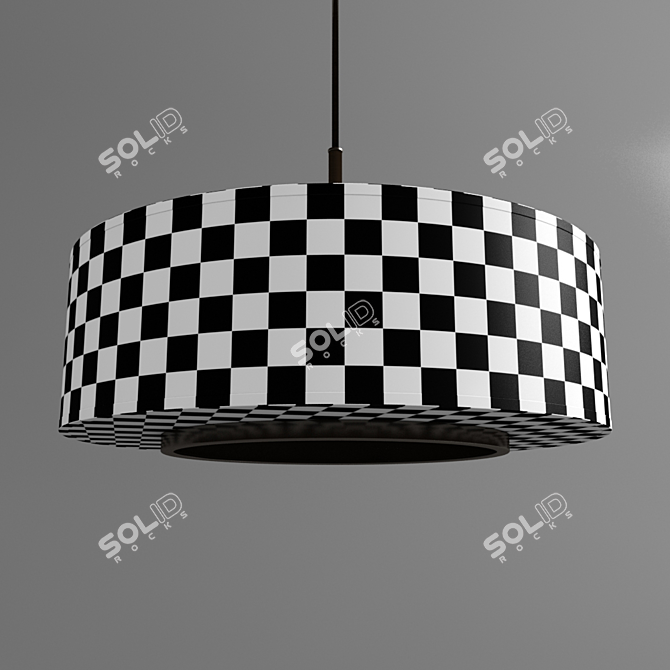 Nance 3-Light Drum Pendant: Stylish Illumination for any Space 3D model image 3