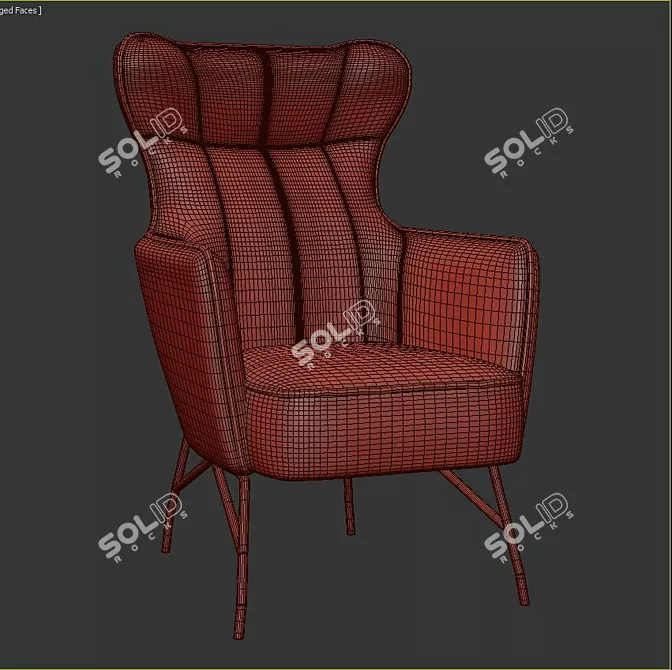 Jill Balloon Chair - Elegant and Comfy 3D model image 3