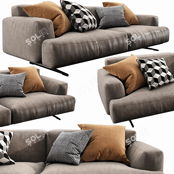 Modern Albachiara Sofa: Sleek Design, Premium Quality 3D model image 2