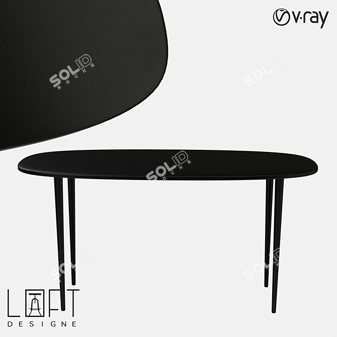 Metal Coffee Table LoftDesigne 6012 3D model image 1