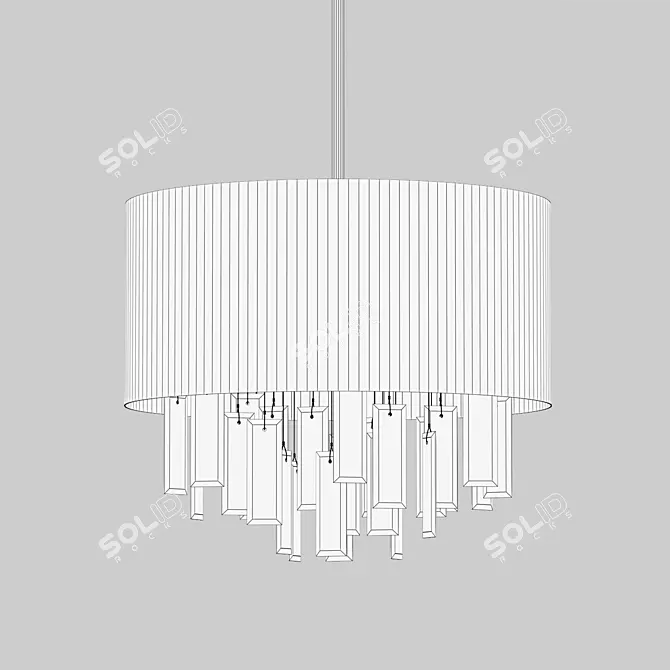 Elegant Glint Pendant Light 3D model image 3