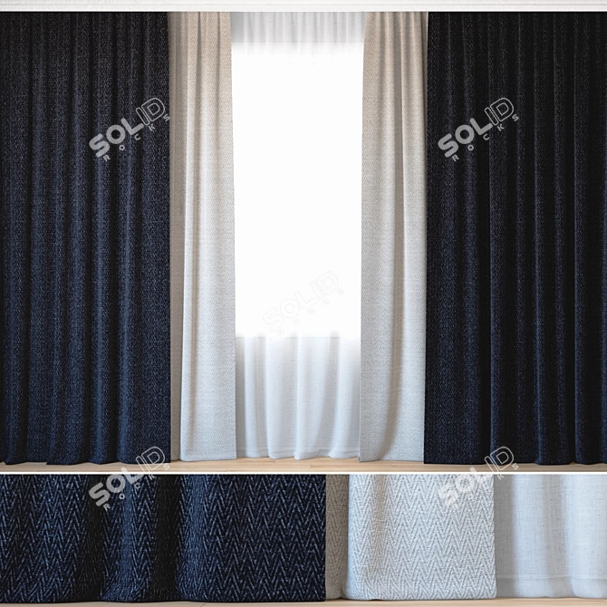 Elegant Backhausen Curtains 3D model image 1