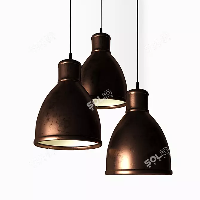 Bronze Soft Light Lamp 3D model image 1