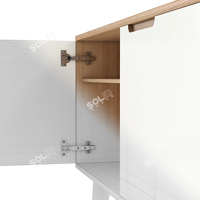 PBJ Curve Sideboard 2 - Stylish and Functional 3D model image 3