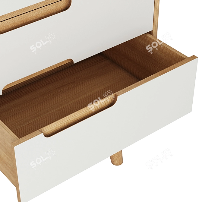 Sleek Curve Highboard: Functional Design for Stylish Storage 3D model image 2