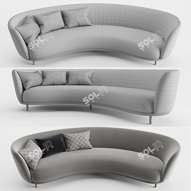 Dandy 4-Seater: Stylish & Comfy 3D model image 2