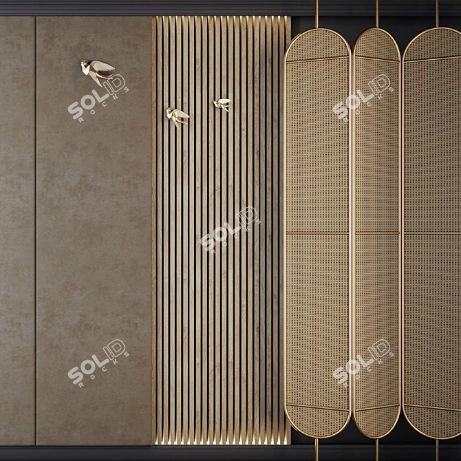 Elegant Decorative Wall Art 3D model image 2