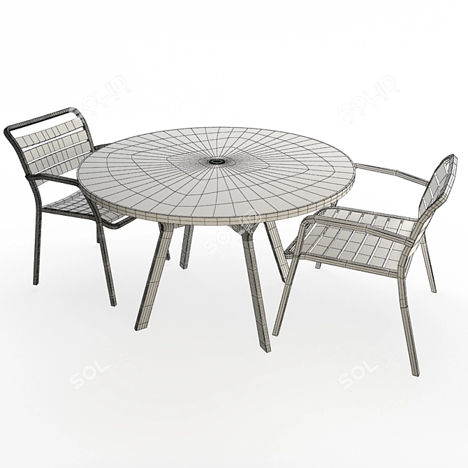 Oceanic Metallic Furniture Set 3D model image 3