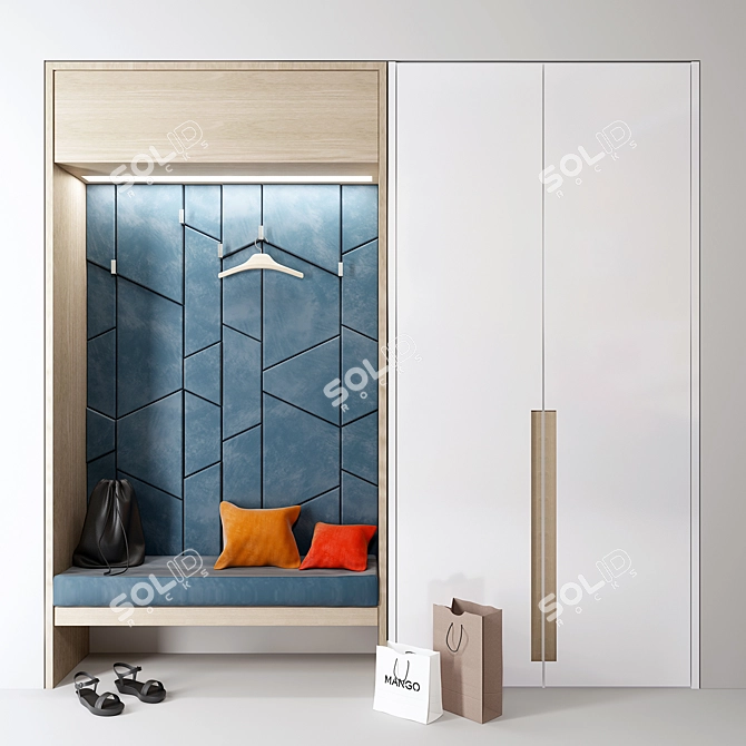 Modern Entrance Furniture Set 3D model image 1