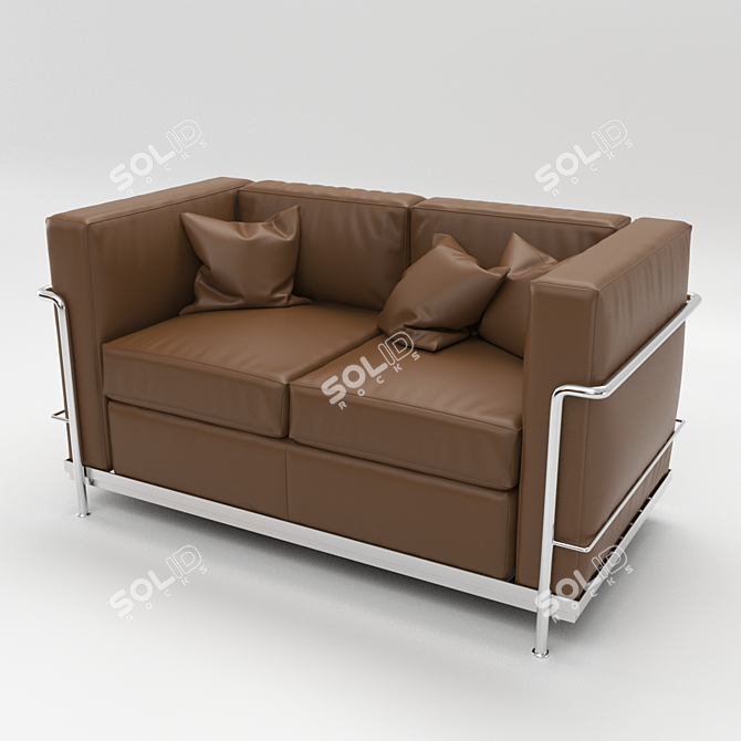 Ultimate LC2 Divano Sofa 3D model image 1