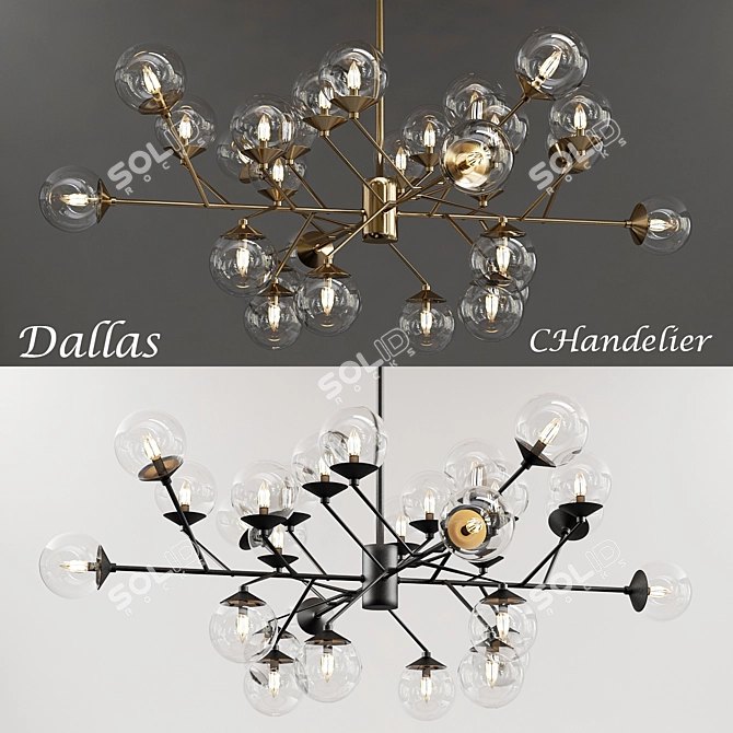 Vintage Dallas Chandelier - 2013 Edition 3D model image 1