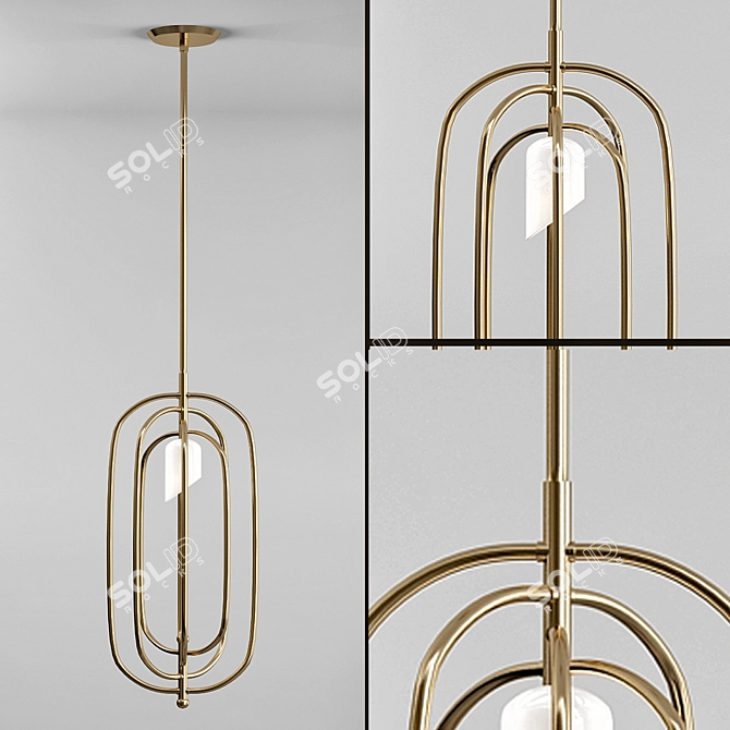 Elegant Turner Pendant Lamp 3D model image 1