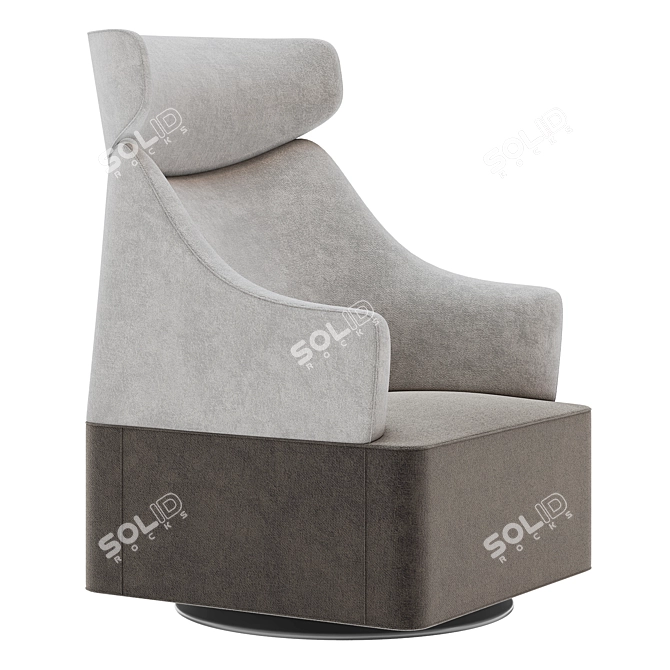 Plex Lounge Armchair: A Modern Icon 3D model image 1