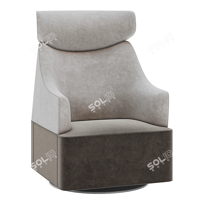 Plex Lounge Armchair: A Modern Icon 3D model image 2