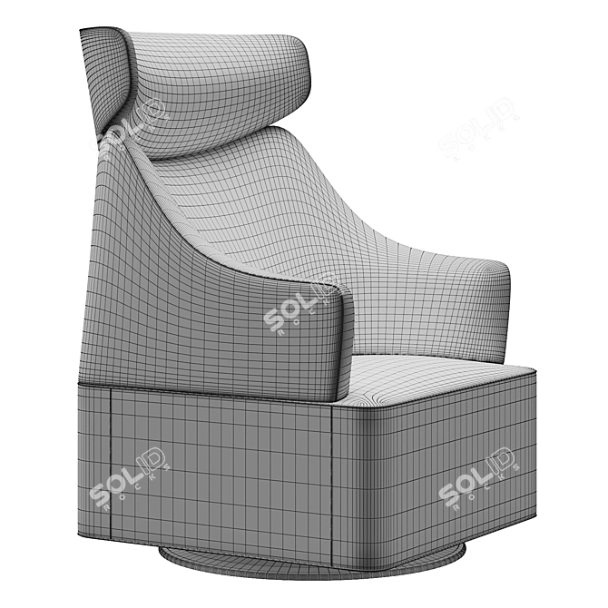 Plex Lounge Armchair: A Modern Icon 3D model image 3