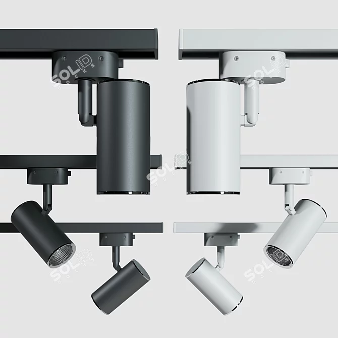 Sleek Black Track Light by Elektrostandard 3D model image 1