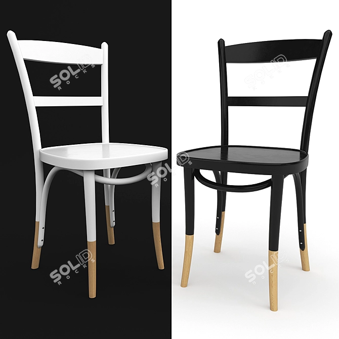 Vienna Chair 11 - Modern Bentwood Chair 3D model image 1