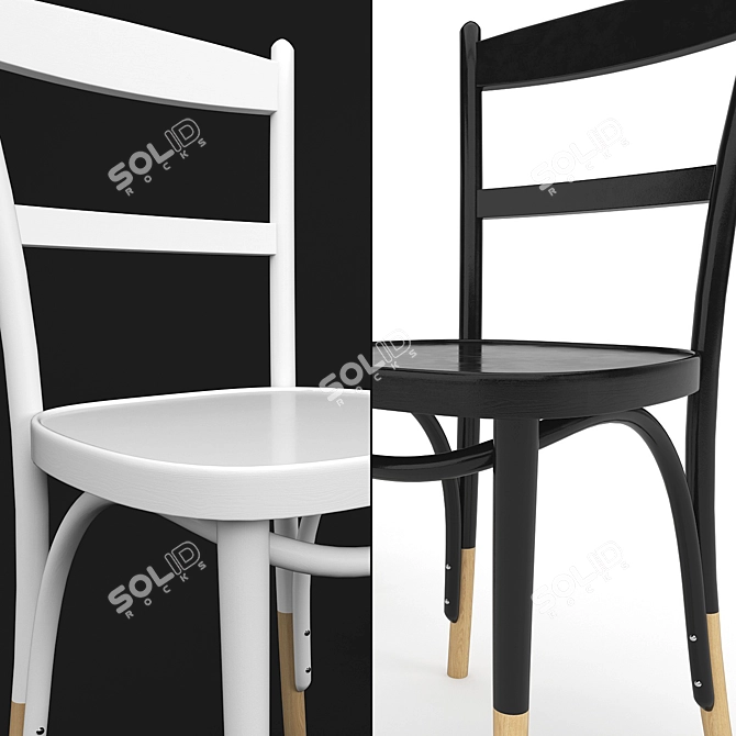 Vienna Chair 11 - Modern Bentwood Chair 3D model image 2