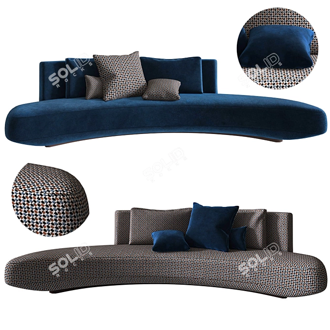 Luxurious Gallotti & Radice Audrey Sofa 3D model image 1