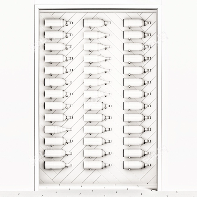 Multi-Branded Wine Bottle Unit 3D model image 3