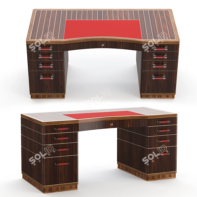 Elegant Riviera Rouge Desk 3D model image 1