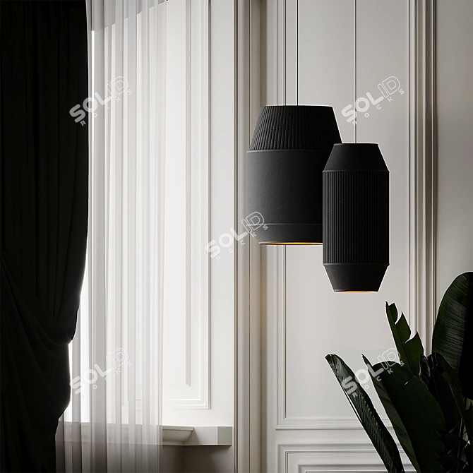 Modern Delta Pendant Lights 3D model image 4