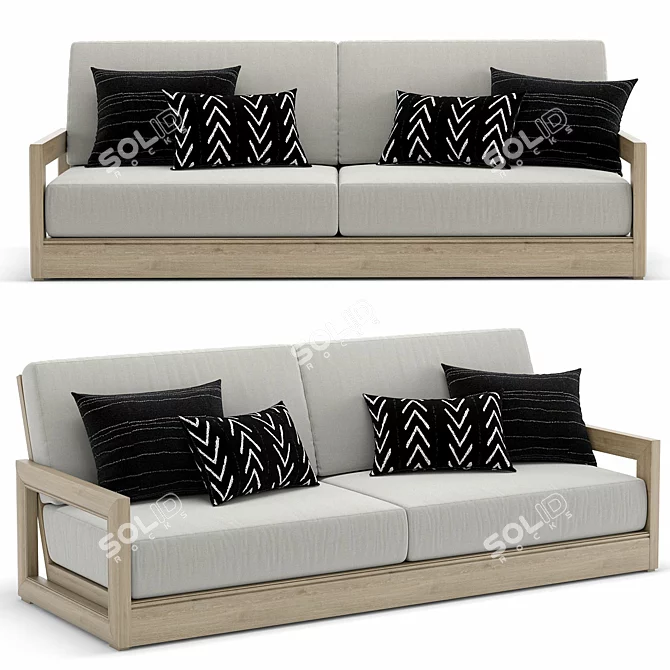 RH Outdoor Costa Sofa: Timeless Elegance 3D model image 1