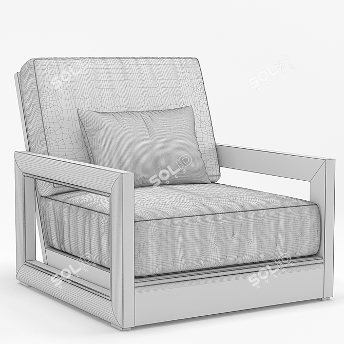 Elevate Your Outdoor Space: RH Costa Armchair 3D model image 3