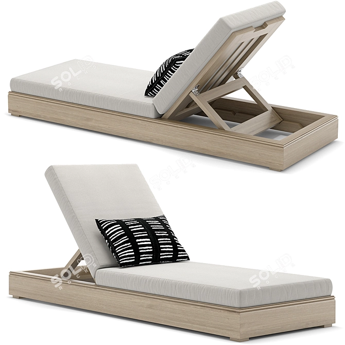 Luxury Outdoor Costa Chaise 3D model image 1