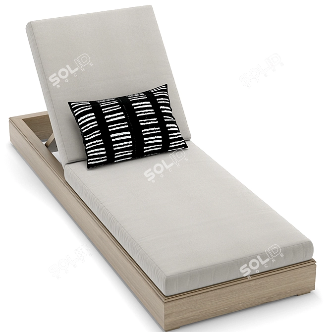 Luxury Outdoor Costa Chaise 3D model image 2